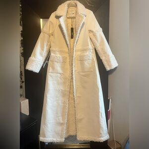 New! Faux Leather Trench Coat